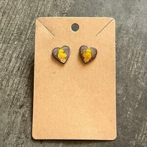 disney tinkerbell heart stuf earrings